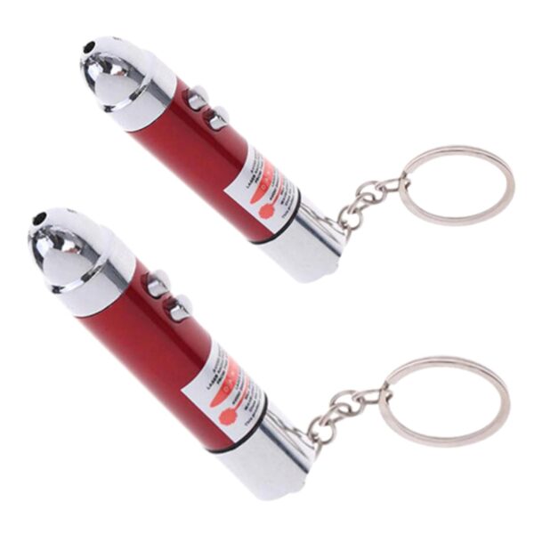 GutarGoo 1 Pcs LED Flashlight Torch Key Chain Laser Pointer Laser Light-Multi Color Led Pocket Flashlights - Image 2