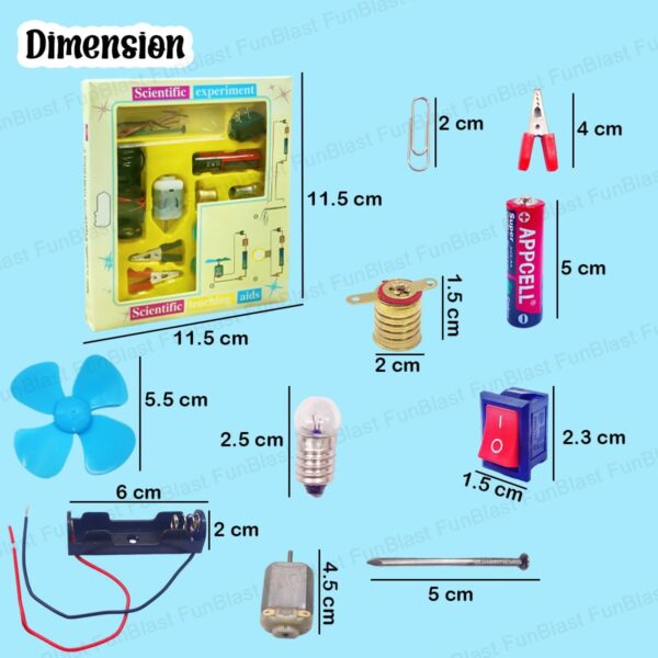 FunBlast Science Experiment Kit – Science Kit for Kids, STEM Kit, Electric Circuit Kit for Students with Motor Fan Toy, DIY Science Kit for Students, Science Experiment Kit - Random Color - Image 3