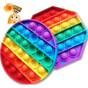 Chotai Mart's Rainbow Multicolour Popit Toy Double the Fun with a Pack of 2