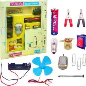 FunBlast Science Experiment Kit – Science Kit for Kids, STEM Kit, Electric Circuit Kit for Students with Motor Fan Toy, DIY Science Kit for Students, Science Experiment Kit - Random Color