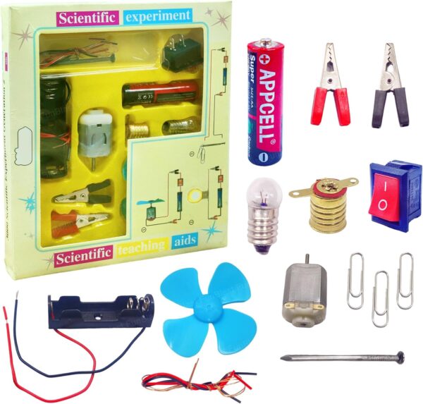 FunBlast Science Experiment Kit – Science Kit for Kids, STEM Kit, Electric Circuit Kit for Students with Motor Fan Toy, DIY Science Kit for Students, Science Experiment Kit - Random Color