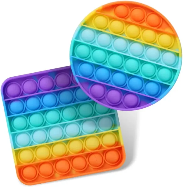 Chotai Mart's Rainbow Multicolour Popit Toy Double the Fun with a Pack of 2 - Image 4