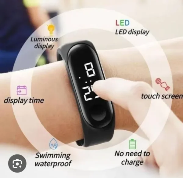 Pack of 2 watchKids fancy digital silicon wrist watch | Kids wrist watches - Digital LED kids watches | Kids watch - Waterproof kids watches | Best kids watches | Kids watches by Healthy Pigeon | Children wrist watches with LED | No charging clock Kids - Image 4