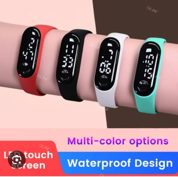 Pack of 2 watchKids fancy digital silicon wrist watch | Kids wrist watches - Digital LED kids watches | Kids watch - Waterproof kids watches | Best kids watches | Kids watches by Healthy Pigeon | Children wrist watches with LED | No charging clock Kids