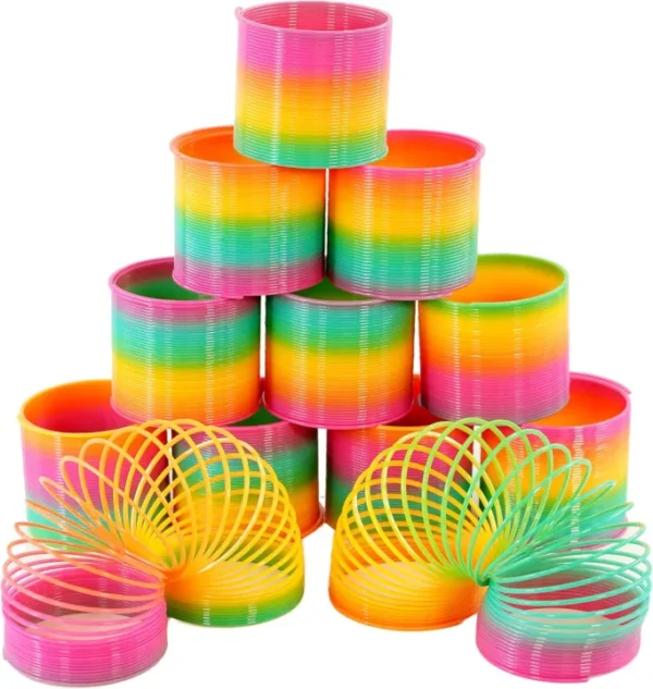 Magic Rainbow Spring Bounce Fidget Toy Pack Of 12