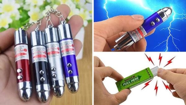 GutarGoo 1 Pcs LED Flashlight Torch Key Chain Laser Pointer Laser Light-Multi Color Led Pocket Flashlights - Image 6