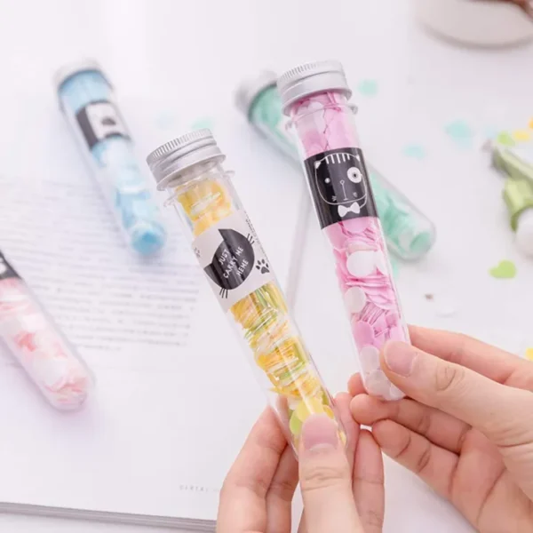 Pack of 2Disposable Paper Soap Confetti Cleaning Washing Hand Bath Toiletry Paper Soap Sheets Petals Soap Flakes with Storage Tube for Kitchen Toilet Outdoor Travel Camping Hiking multi color