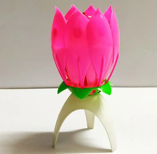 Rotaiting Flower Musical Cake Candle – Cake Decor, Party, Birthday, Christmas, Marriage Anniversary Decoration - Image 4