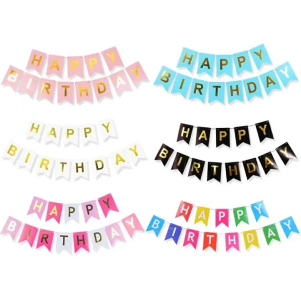 Happy Birthday Banner Pack of 2 - Premium Quality Birthday Decoration for Parties, Anniversaries, and Celebrations - Image 4