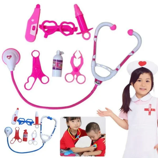 Doctor Set For Kids - 8 pieces - Pink - Image 2
