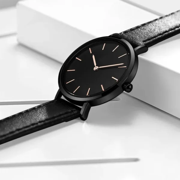 Women Luminous Watch Fashion Casual Leather Belt Watches Simple Ladies' Small Dial Quartz Clock Dress Wristwatches - Girls watch- Watch For Girls - Image 3