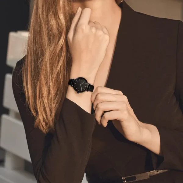 Women Luminous Watch Fashion Casual Leather Belt Watches Simple Ladies' Small Dial Quartz Clock Dress Wristwatches - Girls watch- Watch For Girls - Image 4