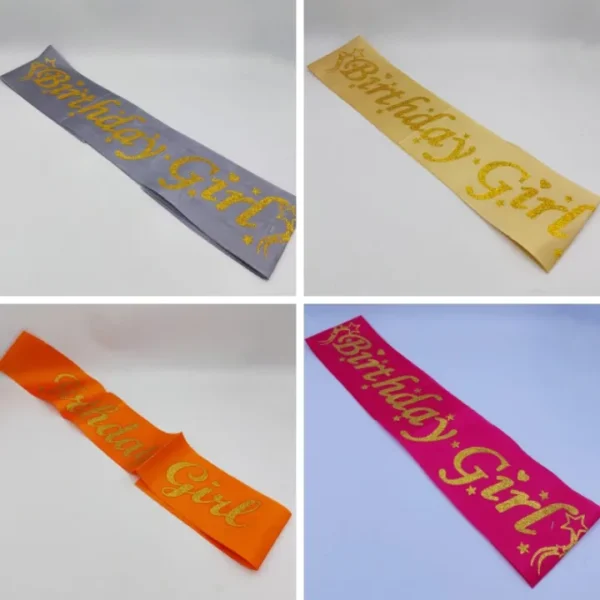 BIRTHDAY GIRL SASH FOR PARTY WEAR Pack of 3 - Image 4
