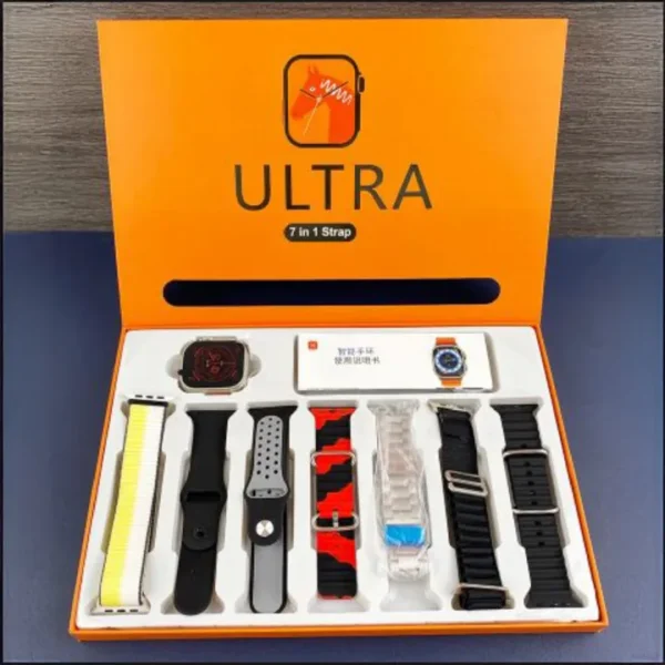 7 in 1 Smart Watch - 7 Straps Smart watch Ultra watch 8 for Gift - 7in1 Smart watch for Boys - 7 in 1 Ultra Smart watch for Girls - Ultra 7 in 1 strap - Smart watch with 7 straps - Smart watch 7 in 1 - Ultra Smart watch 7 straps - Smartwatch Ultra 8 watch - Image 6