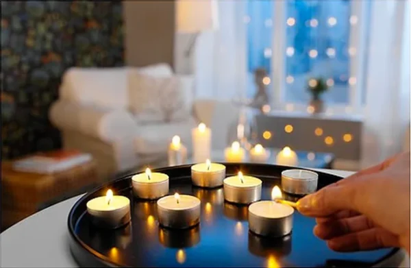 Tea Light Candles Pack of 10, Romantic Floating Candles for Parties, Weddings, Anniversaries, and Room Decoration Odorless, Clean Burning, Multi-Color Set - Image 4