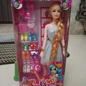 Cute Barbie_Long Hair Doll With Shoes and Flexible Body by Chotai Mart