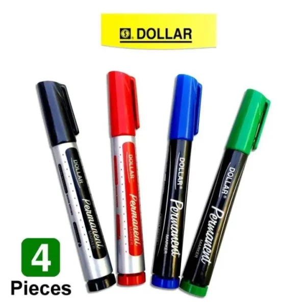 Permanent Marker {Multicolor 4 Pcs} - Image 3