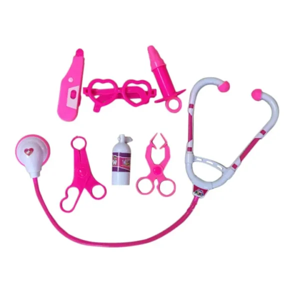 Doctor Set For Kids - 8 pieces - Pink - Image 3