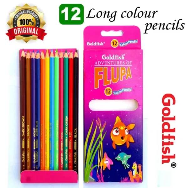 Original Goldfish 12 long colour pencils