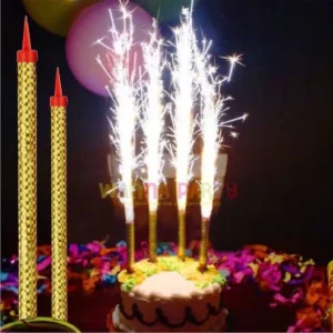 Pack of 6  Sparkle Cake Candles (15cm) for Birthday Celebration, Parties, Engagement, Wedding, Anniversary, Bridal Shower, Baby Shower, 6 Month, Independence Celebration, Graduation, Farewell, Theme, Marriage, Ramadan and many other events