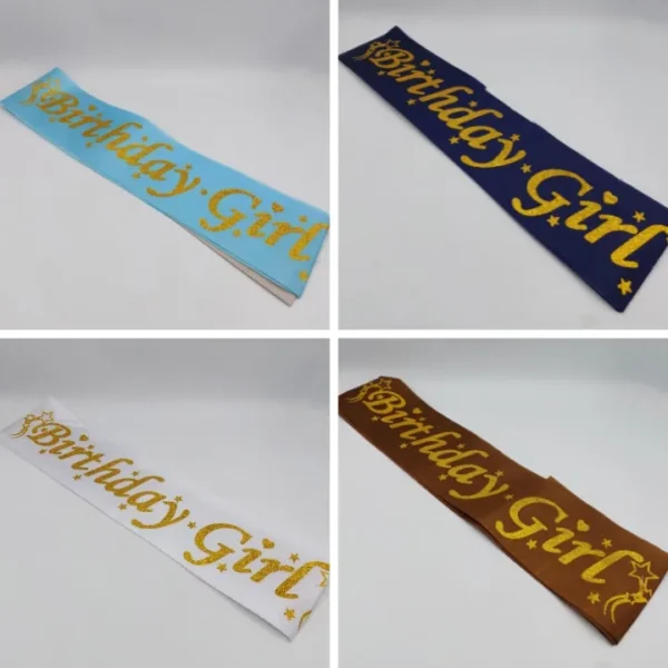 BIRTHDAY GIRL SASH FOR PARTY WEAR Pack of 3 - Image 3
