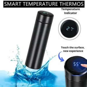 Temperature Display Vacuum Insulated Water Bottle 17oz,Thermo Flask Made of Premium Stainless Steel Coffee Cup,