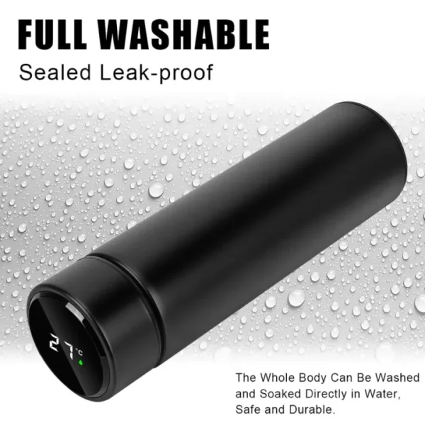 Temperature Display Vacuum Insulated Water Bottle 17oz,Thermo Flask Made of Premium Stainless Steel Coffee Cup, - Image 2