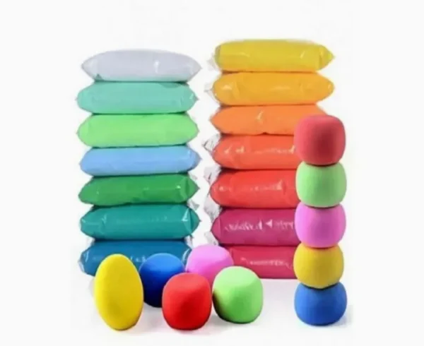 36 Pcs Pack Different colors Soft Rainbow Color Modeling Play Dough Set Fomic Play Dough Air Dry Polymer Clay with Free Tools Foamic Polymer Light Clay Slime Playdough For Kids With Free Tools - Image 3