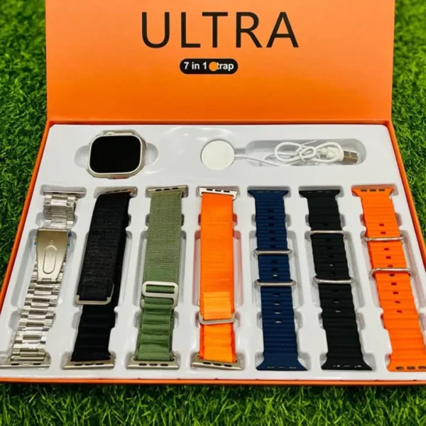 7 in 1 Smart Watch - 7 Straps Smart watch Ultra watch 8 for Gift - 7in1 Smart watch for Boys - 7 in 1 Ultra Smart watch for Girls - Ultra 7 in 1 strap - Smart watch with 7 straps - Smart watch 7 in 1 - Ultra Smart watch 7 straps - Smartwatch Ultra 8 watch - Image 2