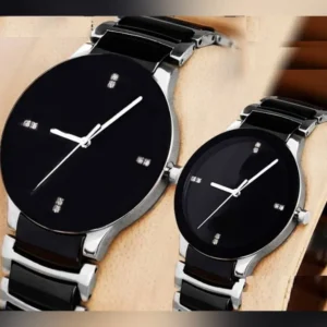 Pair for Couple) Round Dial Steel Strap Watches for Lovebirds Girl and Boy