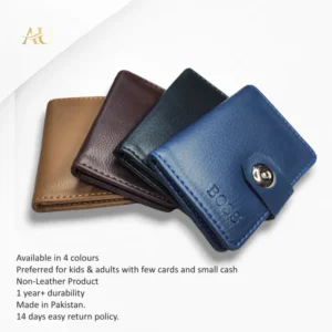 Mini Slim Smart Card Holder with Magnetic Button Lock- Slim Smart Wallet - Smart Wallet With 6 Compartments